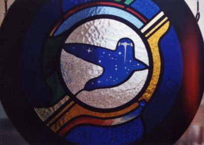 Hummingbird circle panel | 15” dia.