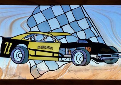 Checkered Flag—Racecar No. 71 | 19"x30"